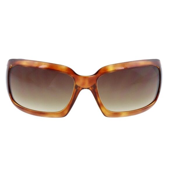 Prada SPR01H Brown Havana Gold Women Rectangular Wrap Sunglasses w/Case/Dust Bag - Picture 3 of 12